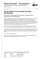 Tag der offenen Tür am Robert-Schmidt-Berufskolleg am 03. Februar 2018