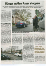 Bürger wollen Raser im Moltkeviertel stoppen