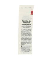 Spendensammlung für die Reparatur der Turmuhr