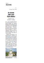 In einem Jahr zu Fachabitur